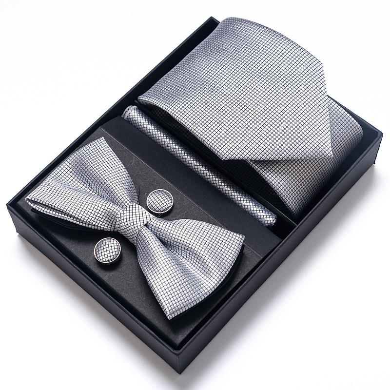 Men'S Tie Bow Tie Set Gift Box 6-Piece Set Tie Business Dress Tie Guangzhou