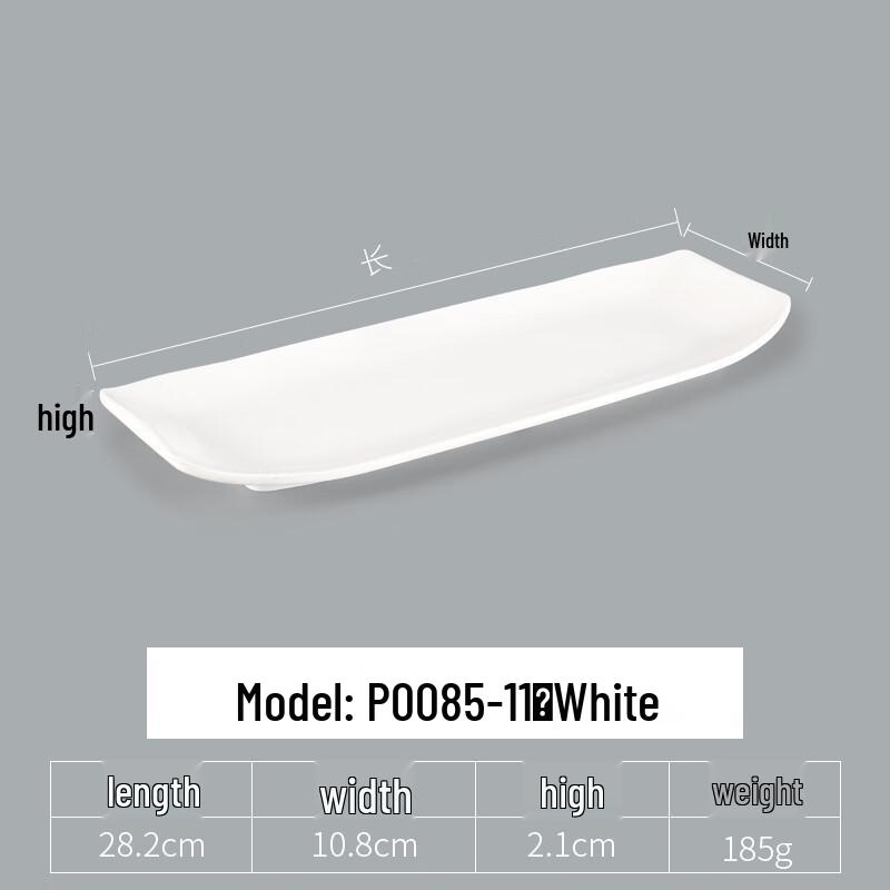 Food-Grade Thickened Melamine Rectangular Plate