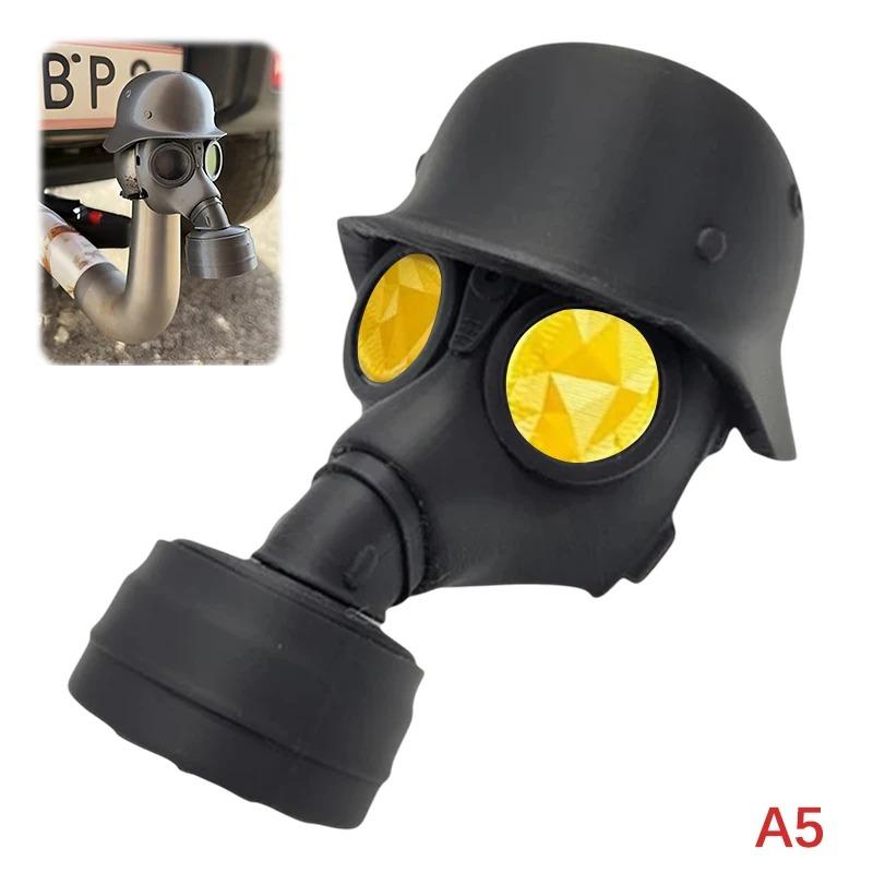 Anhängerkupplungsabdeckung mit Stahlhelm und Gasmaske 3D-gedruckte Anhängerkupplungskugelabdeckung verhindert Rosten des Aufnahmerohrs