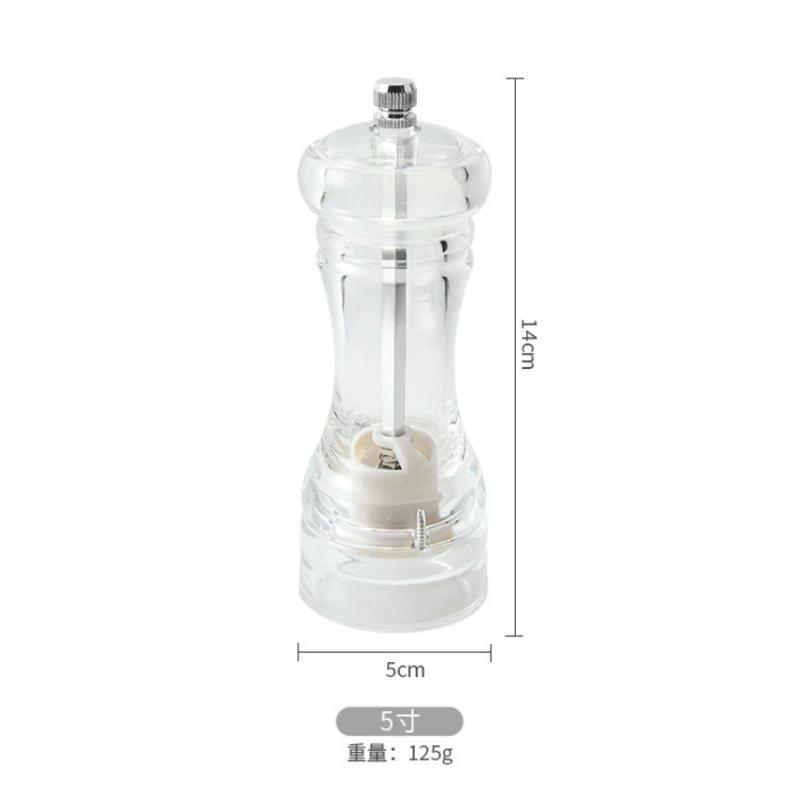 Spice Mill Salt and Pepper Grinder Refillable Shaker Manual Herbs Grinder Adjustable Ceramic Rotor Kitchen Tools