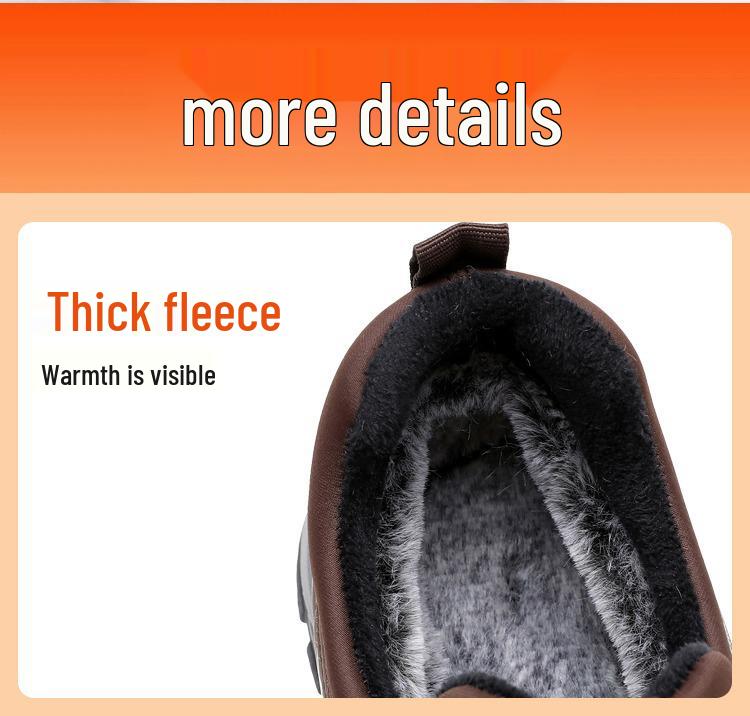 Herren Winter Old Beijing Samtgefütterte Rutschfeste Freizeitschuhe für ältere Menschen