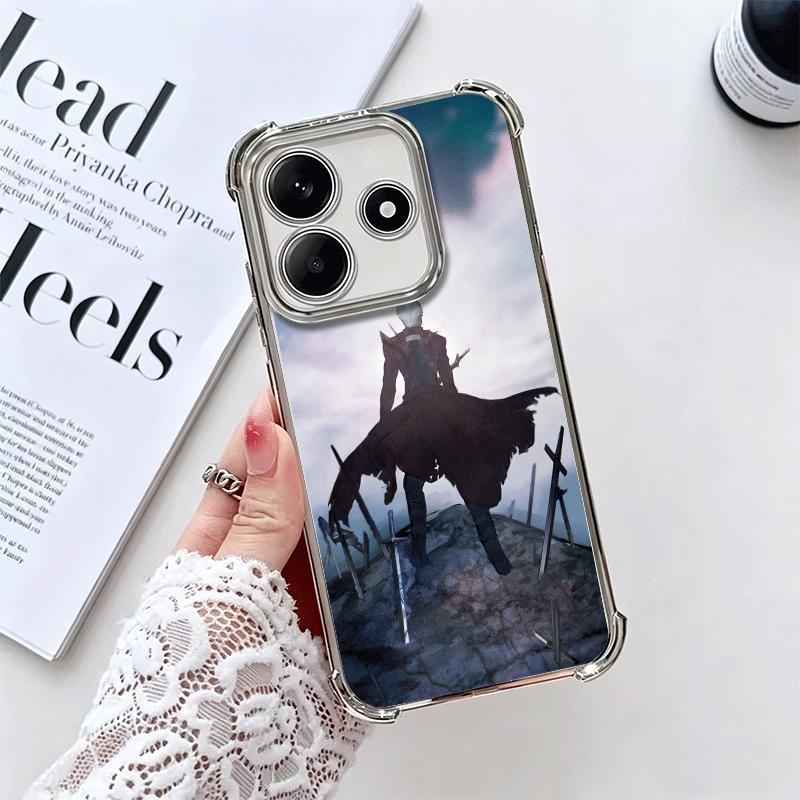 Fate Zero Stay Night Archer Plating Phone Case For Xiaomi Redmi Note 14 15 Pro Plus 13 12 11 11S 11T 10 9S 9 5G Anti-Fall Airaba