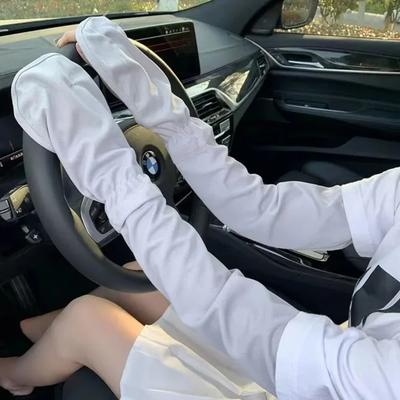 Eis-Sonnenschutz-Ärmel, Sommer-UV-Schutz-Armstulpen für Damen, Sonnenschutz beim Autofahren, Langarm-Anti-UV-Radärmel, locker