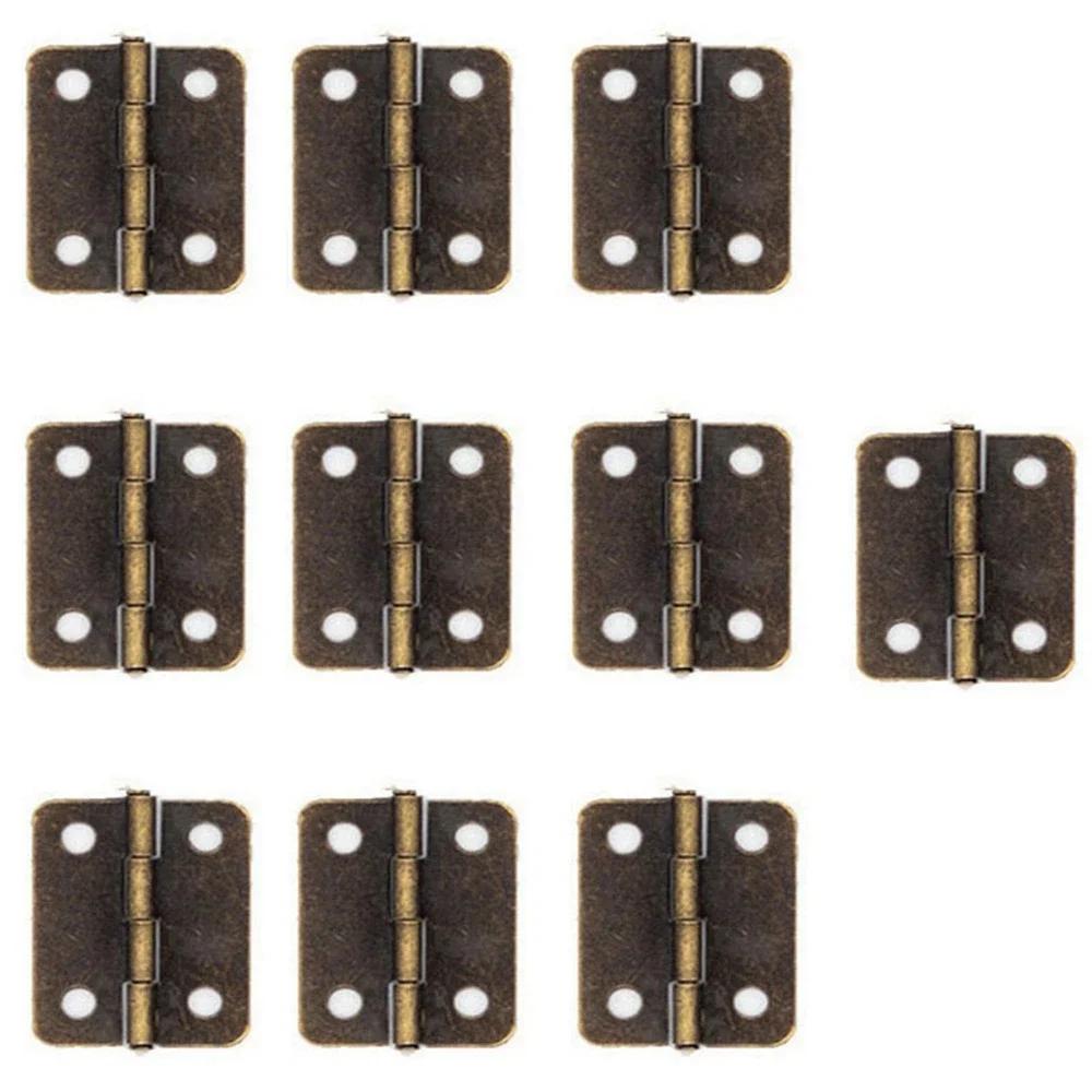 Mini Retro Wooden Box Crafts Dolls Houses with Screws Door Hinges Hardware Cabinet Accessories Jewelry Box Hinges