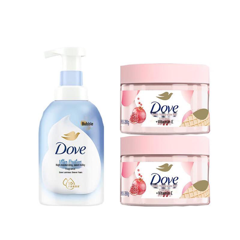 Dove Deeply Nourishing Body Wash & Pomegranate Scrub Set