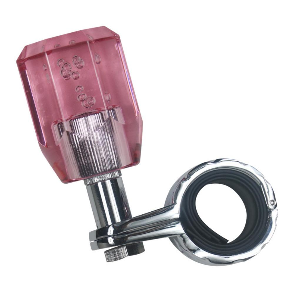 Acrylic Crystal Material Power Steering Aid Acrylic Crystal Knob  Comfortable Driving Pink