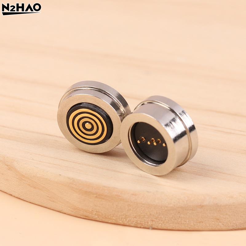 1Set  4Pin Male Female 360 ° Blind Suction Waterproof Magnetic Pogo Pin Connector Spring Loaded DC Signal Transmission Charging
