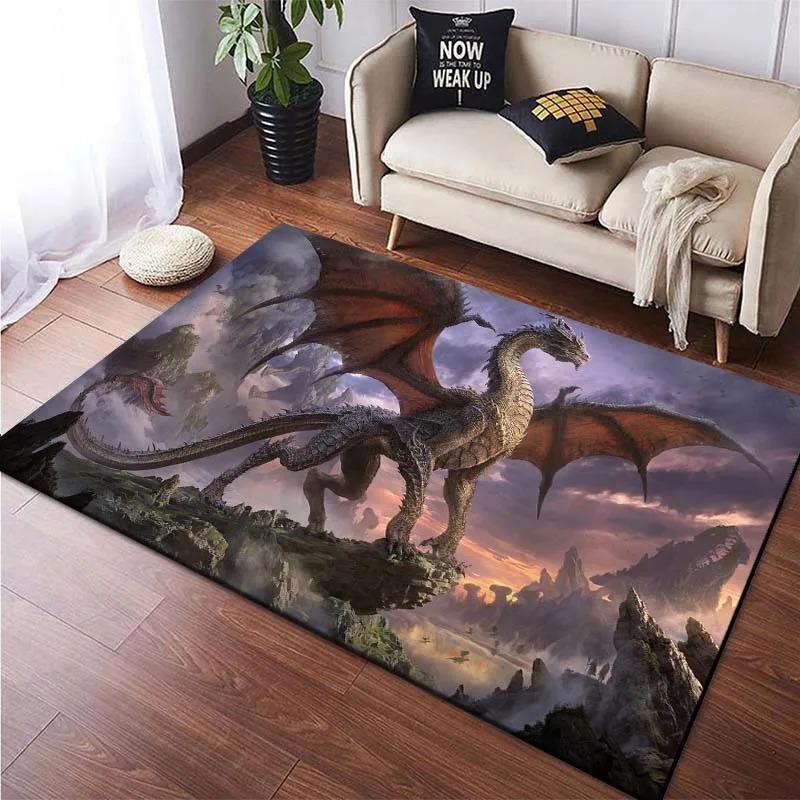 Fire-breathing Dragon Floor Mats Door Decoration Home Living Room Floor Mats