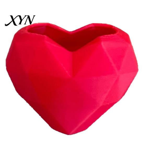 Charming Plant Container Geometric Heart Shape Flowerpot, Decorative Flower Pot for Indoor Elegant Home Decor Planter Outdoor, Creative Love