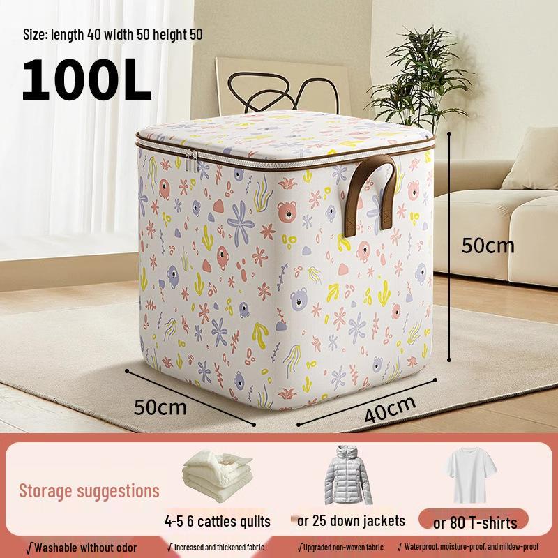 Large Moisture-Resistant Quilt and Clothes Storage Bag Organizer