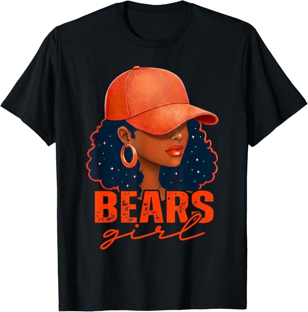 Vintage Bear Girl Black Women Sports Lover T-Shirt
