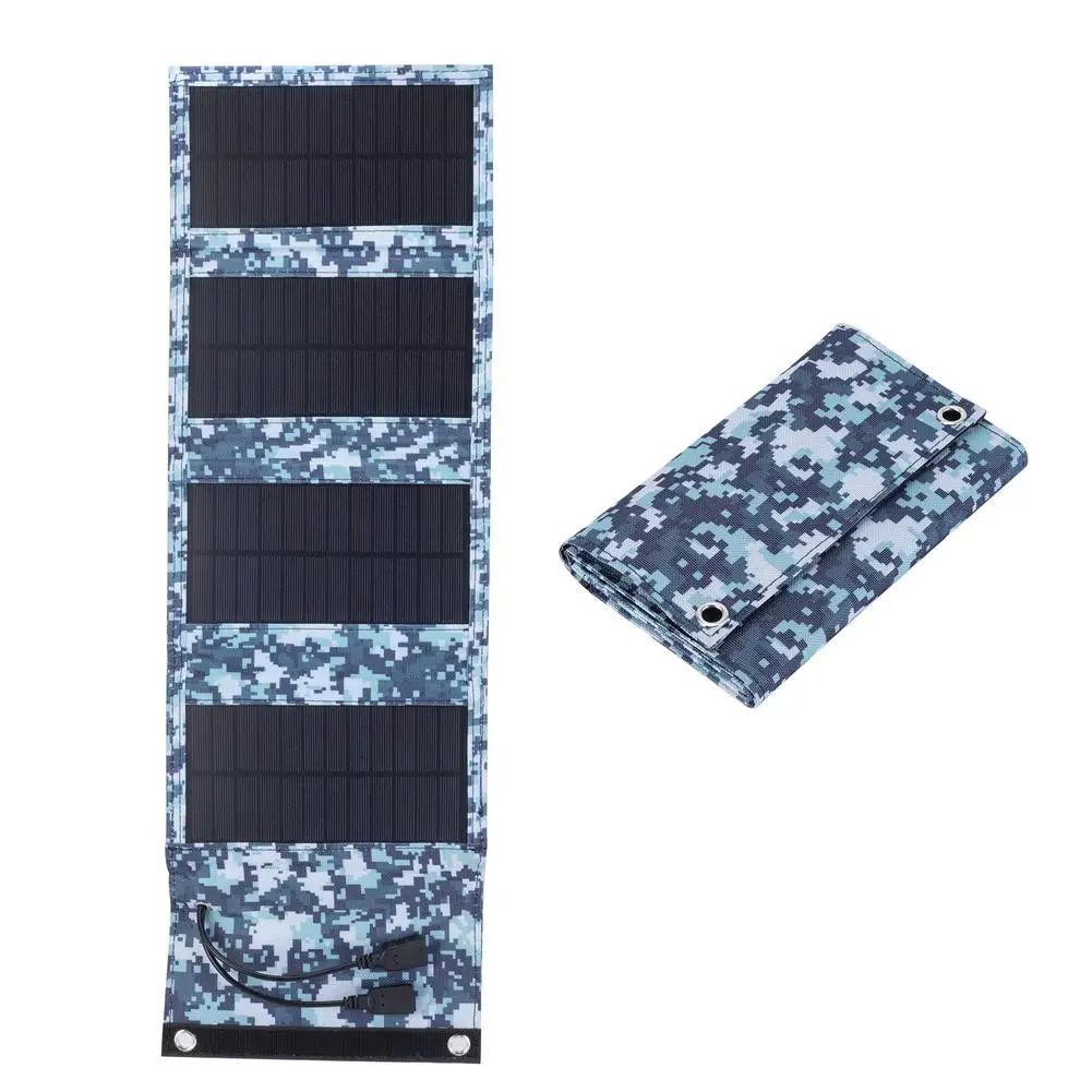 Monokristalline 12 W Solar-Falttasche, 5 V, Dual-USB, mobiler Energiespeicher, Begleiter, Photovoltaik-Stromerzeugung, tragbare Tasche