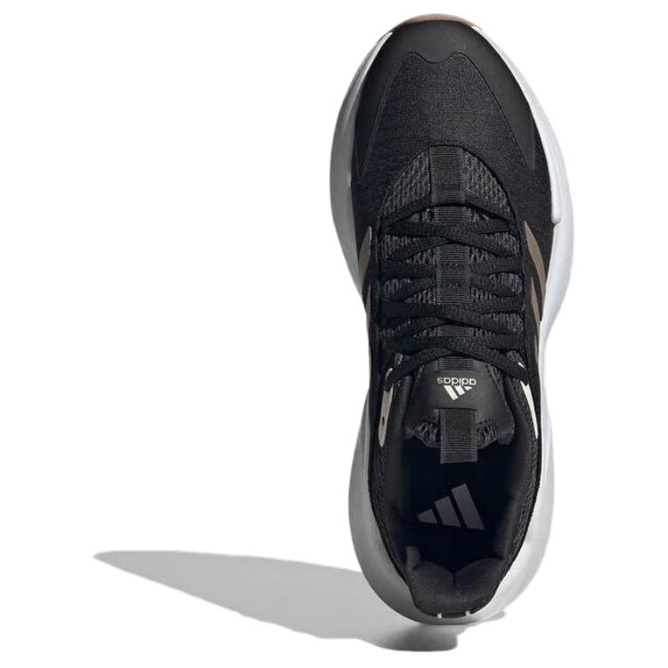 Adidas Alphaedge Comfortable Versatile Slip Resistant Durable Low Top Casual Running Shoes Women Sneakers Black Gold JP5209