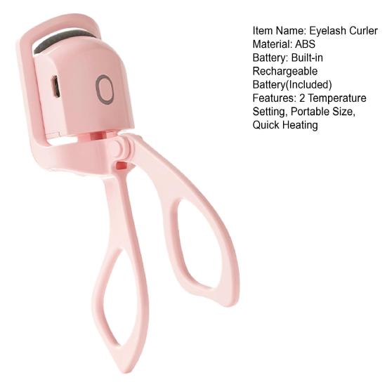 Vyhřívaný natáčka na řasy USB dobíjecí elektrická natáčka na řasy 2 teploty Rychlé nahřívání Přenosný pro ženy Nástroje na natáčení očních řas