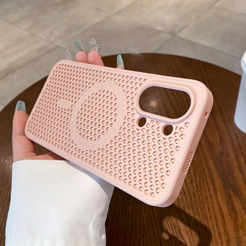 For POCO X8 Pro Max Case Honeycomb Structure Heat Dissipation Breathable Magnetic Anti-Fingerprint Comfortable Grip Back Cover