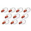 10pcs 2.5in 2LED Side Marker Light Oval Super Bright Waterproof Lamp for Car Trailer TruckAmber