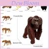 Set de modele din PVC cu asamblare, ghepard, gorilă, leopard, animale sălbatice, pentru jocuri educative pentru copii