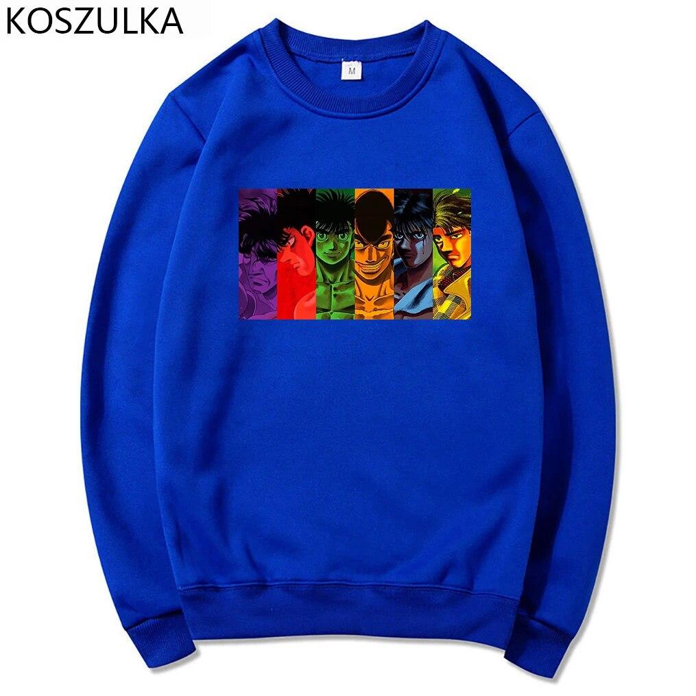 

Толстовки с капюшоном Kamogawa Team Hajime no Ippo, толстовка в стиле Харадзюку, большой свитшот унисекс, готическая одежда с круглым вырезом, унисекс Sudaderas 3XL