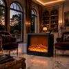 Electric Fireplace Quiet Operation Built-in Heater for Cabinet