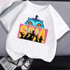 Summer Pure Cotton KPop Demon Hunters TShirt Kids Cartoon Anime Meme Print Clothes Round Neck Basic Boys Tops Casual Shirts