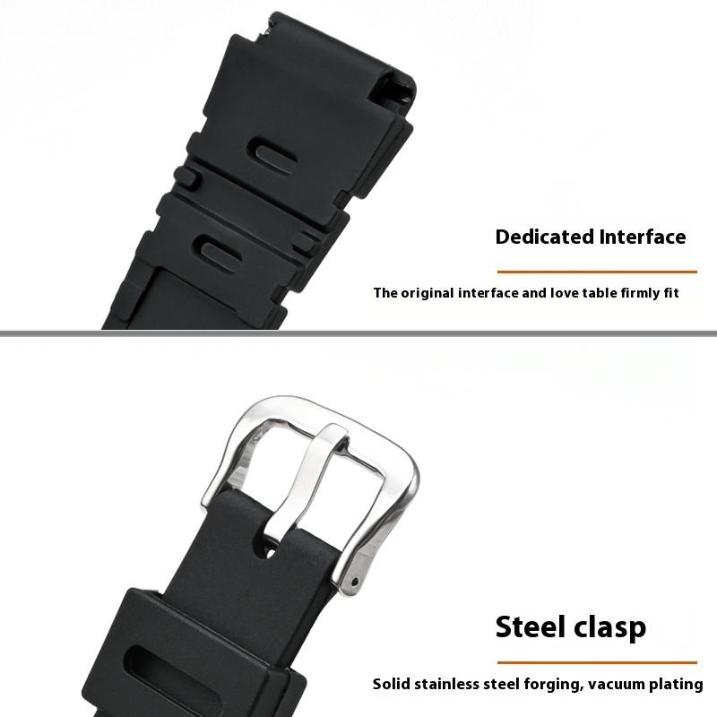 20mm Universal Resin Strap for Casio Stainless Steel Buckle Sport Waterproof Men TPU Replace Band Bracelet Watch Accessories