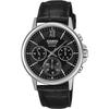 [Casio] CASIO BESIDE Quartz Men's Watch, Sapphire Glass, BMS-300L-1AV, Black Leather Band, Multi-axis, 24-hour Display, Black, International Model [Pa