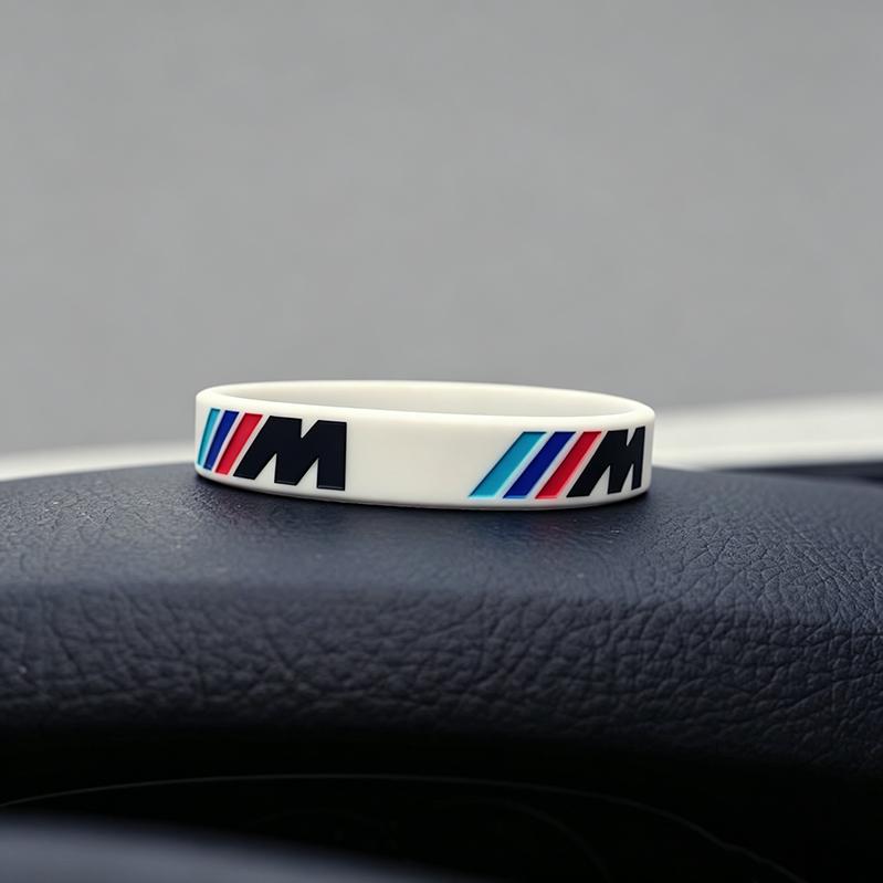 For BMW M3 M4 M5 G M Bracelet Commemorative Bracelet Sports Trendy Brand Male and Female Couple Silicone Bracelet Auto Keychain