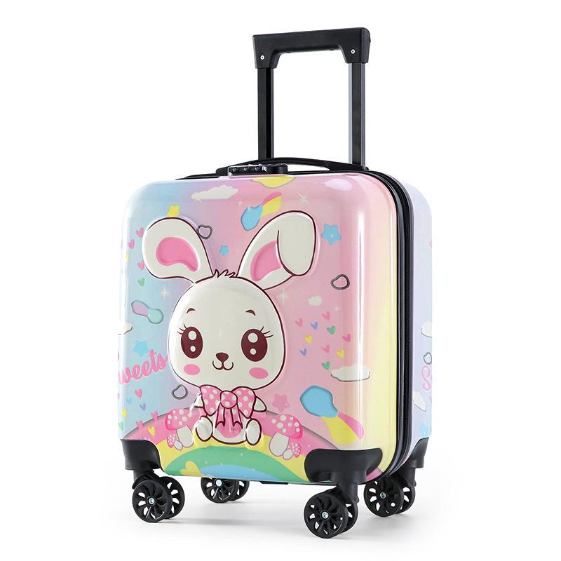 Children's Cartoon Trolley Suitcase with Universal Wheels - Ideal for Boys and Girls
