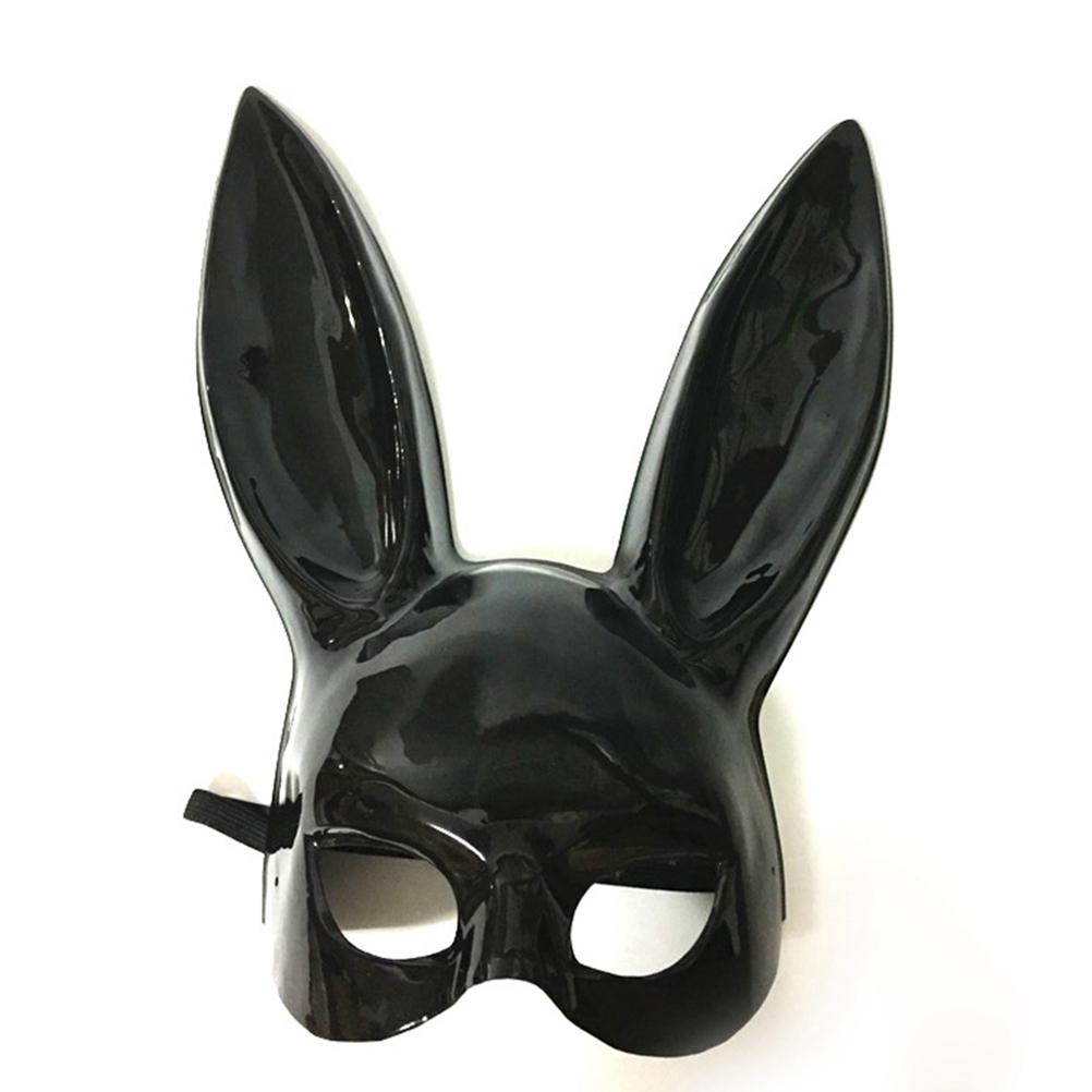 paskalya partisi cadilar bayrami bar parlak siyah icin maske bunny tavsan kulak maskesi yarim yuz tavsan kulak