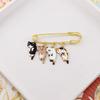Creative Alloy Kitten Brooch Pin Badge & Bag Accessory
