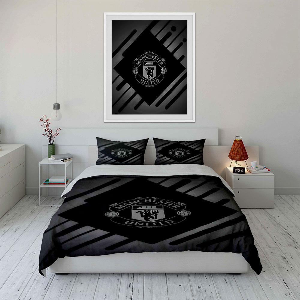 "Manchester United Bedding Set" Bedding Duvet Cover Set Duvet Cover Pillowcases (1 * Duvet Cover 2 * Pillowcases, Without Duvet Insert)