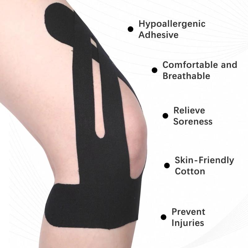 5Pcs Kinesiology Tape For Knees,Waterproof & Elastic,Breathable Knee Tape,Athletic Tape Provide Support & Stability For Running