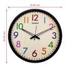 Contemporary Plastic & Glass Wall Clock - Designer (Silent Movement, Black Frame)