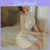 Silk Satin Sleeveless Nightdress With Vneck For Women Home Sleepwear