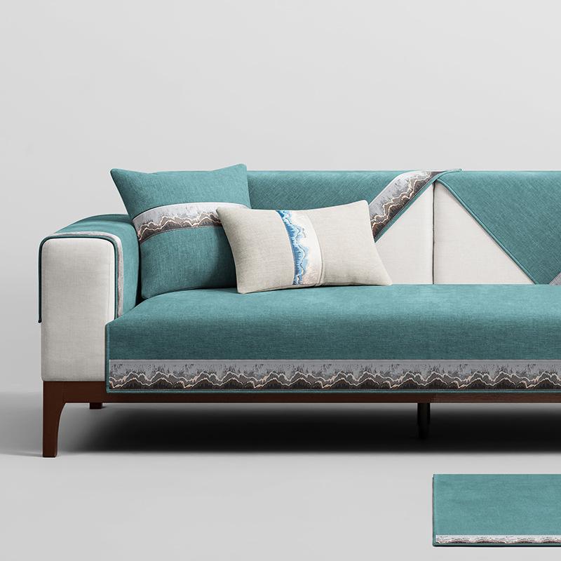 Новый жаккардовый чехол для дивана из синели в китайском стиле — фото 8