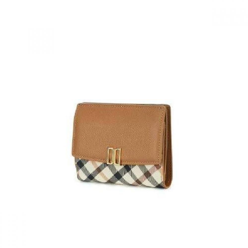 

Daks Brown Check Leather Wallet Dcwa1e428w2 Single option