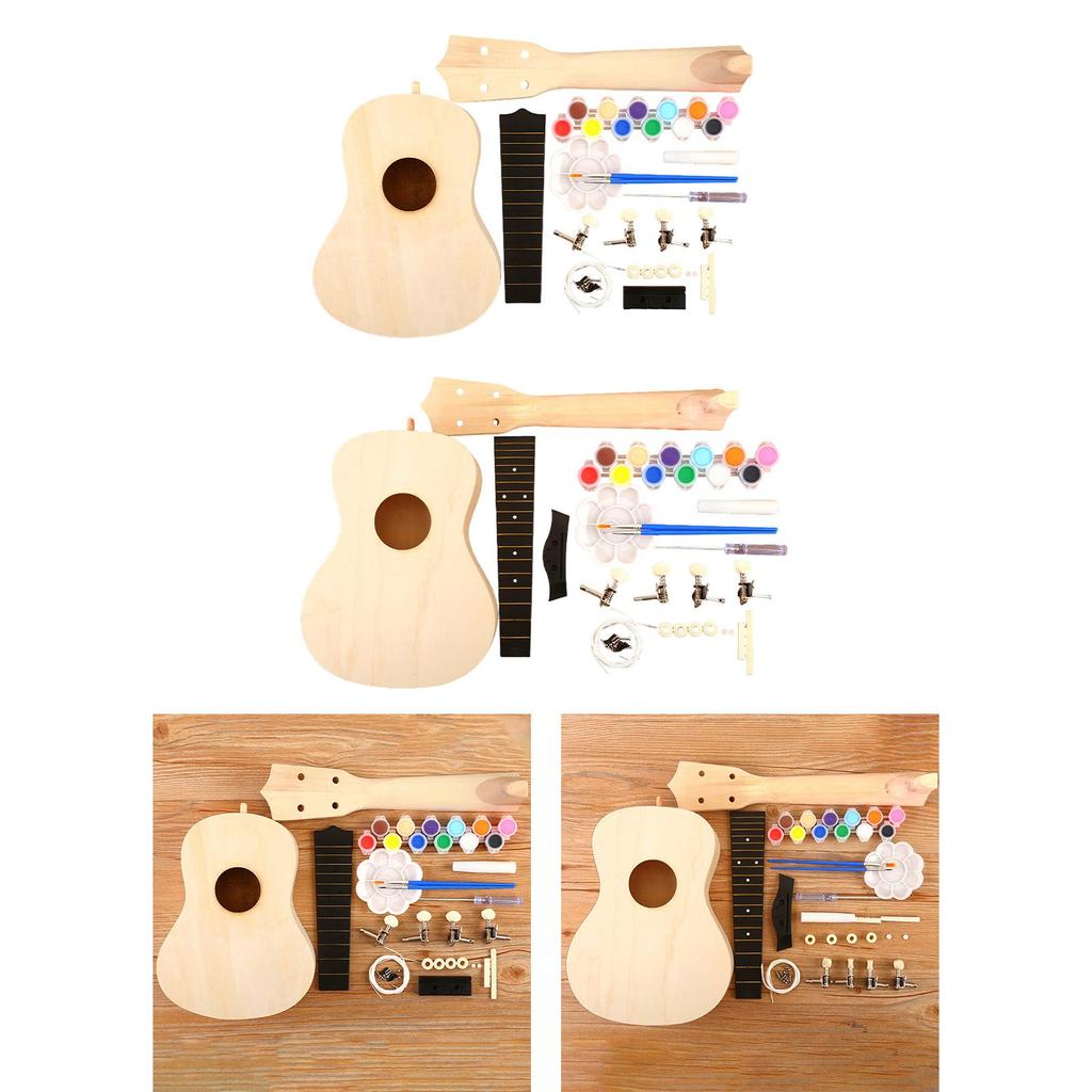 Ukulele DIY for Kids Crafts Unfinished Wooden Paintable Guitar