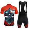 Men Short Sleeves Cycling Jersey Set Triathlon Cycling Clothing Kit Bib Shorts Gel Breathable Pad Mtb Jersey Summer Breathable Cycling Suit Set 2026