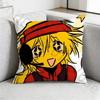EElliot Anime PPizza Pillow Case Antidustmite Pillowcase Invisible Zipper Silky Short Plush Sofa Cushion Cover