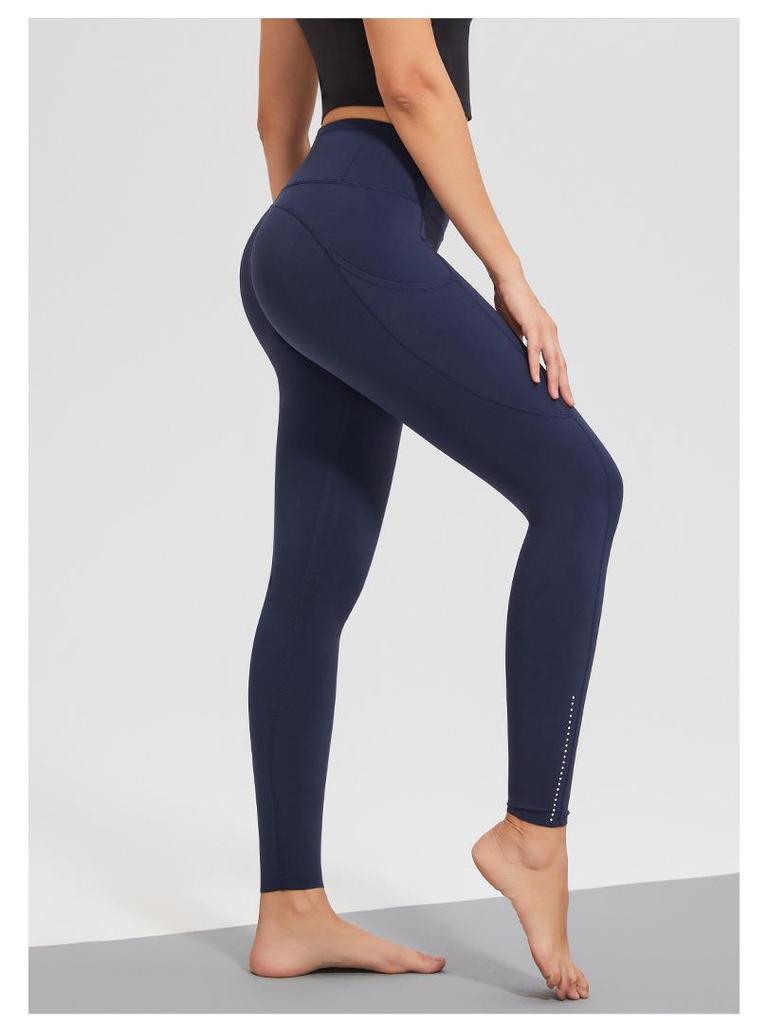 Fast & Free High-Waist Women's Yoga Pants for Running & Fitness - Peach Butt Lift, Elastic & Tight.