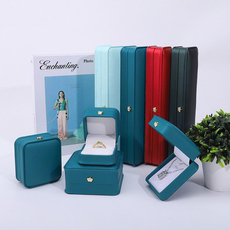 Luxury PU Leather Jewelry Gift Box for Rings, Earrings, Bracelets, and Necklaces