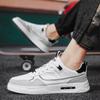 Nuove Scarpe Casual in Pelle da Uomo Autunno 2024 Moda Fresche Patchwork Bianche Piatte Scarpe da Skateboard Uomo Sneakers in Pelle