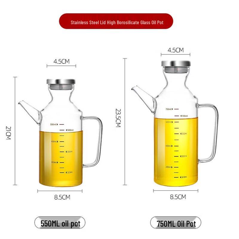 Milin Heat-Resistant Glass Oil Dispenser Set