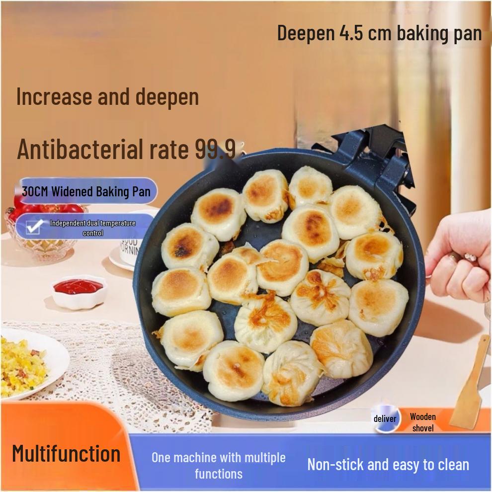 2025 Enhanced Electric Griddle: Double-Sided Heating Pancake & Fry Pan for Home