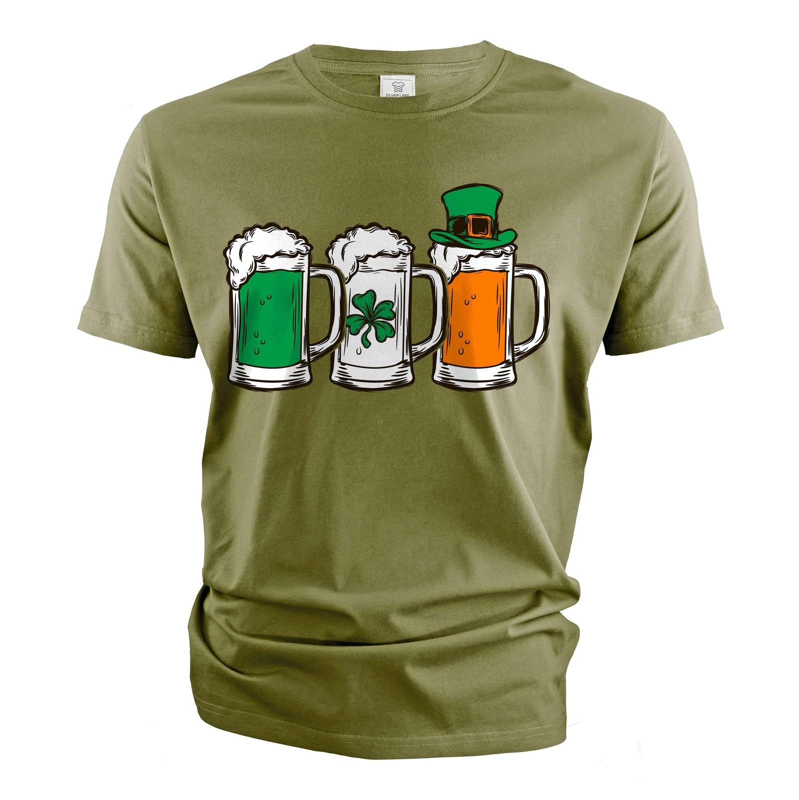 Men s Funny St Patrick s Day T-Shirt Mens Womens Tees Top irish patriotic gift tee beer drinking tee S