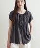 MAKE A TOAST Striped Cozy Blouse (Dark Gray) Mbfsto021Dg