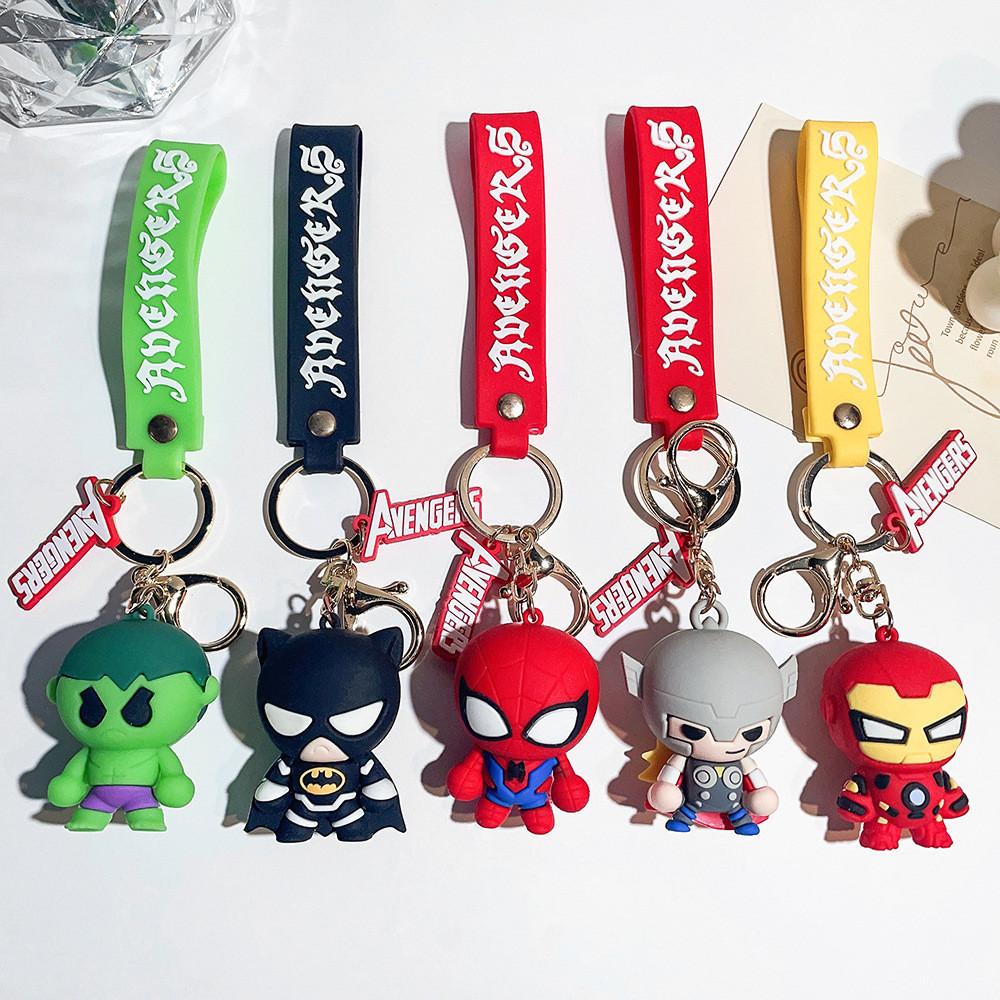 Cute Marvel Avengers Keychain Plastic Figurine Keyring Perfect Gift Idea
