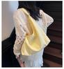 2025 Autumn/Winter Women's Large Canvas Tote with Letter Embroidery - Fashionable Shoulder Bag.