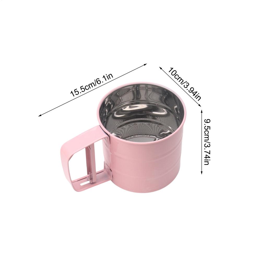 Stainless Steel Flour Sifter Powder Sifters Manual Shaker Sieve Cup Fine Mesh Baking Powder Sifter For Baking And Sieving