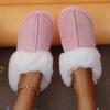 Fashion 2025 New Women Slippers Lightweight Casual Indoor Slides Female Thicken Plush Home Shoes Woman Closed Toe Warm Cotton Slippers